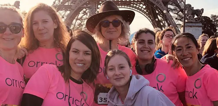 orrick cares - orrick team at a charity race in paris