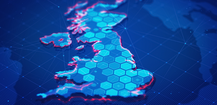 United Kingdom map graphic