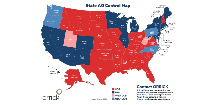 State AG Control Map 2024 | Orrick